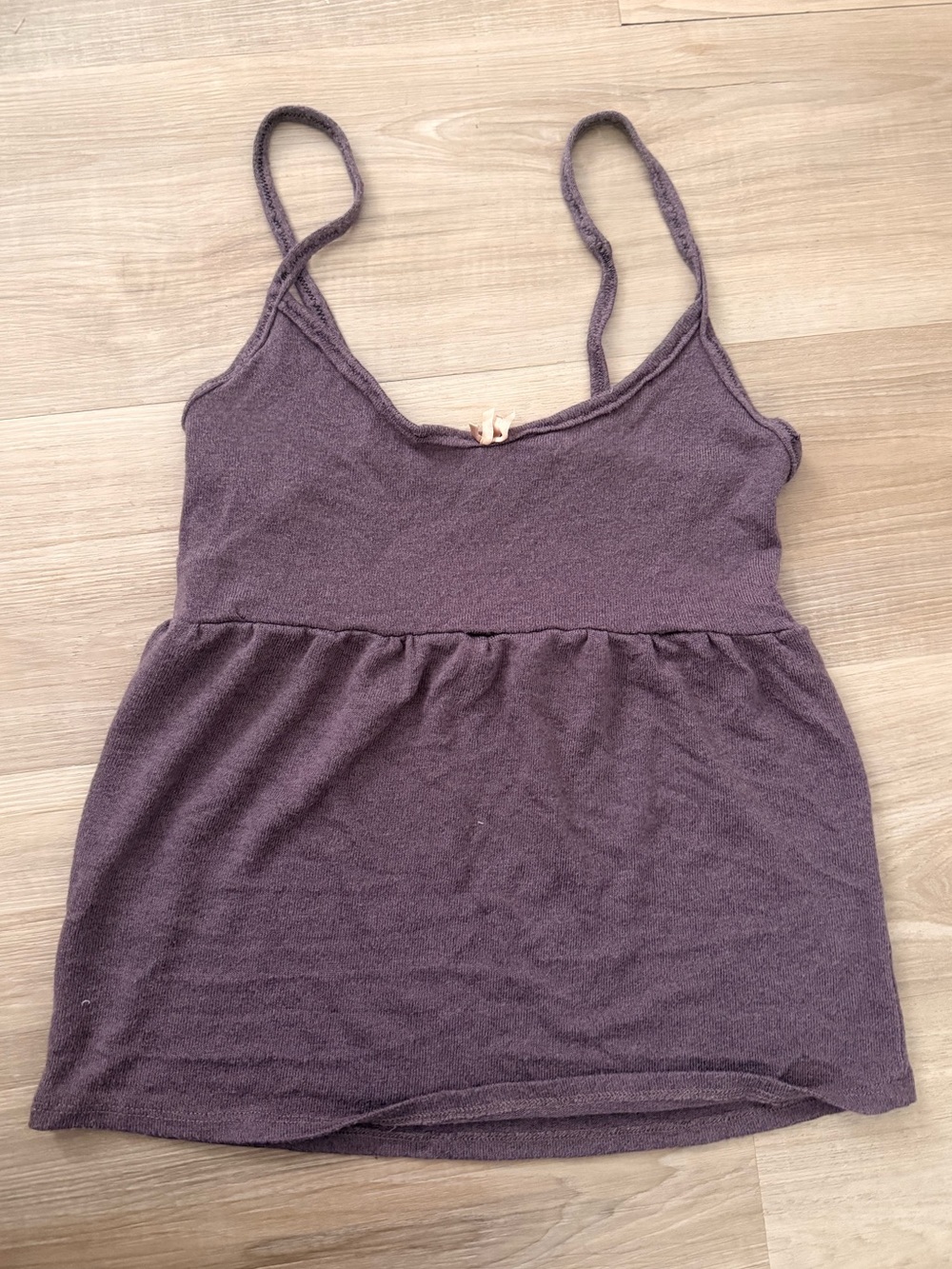 Handmade purple bow babydoll camisole cami